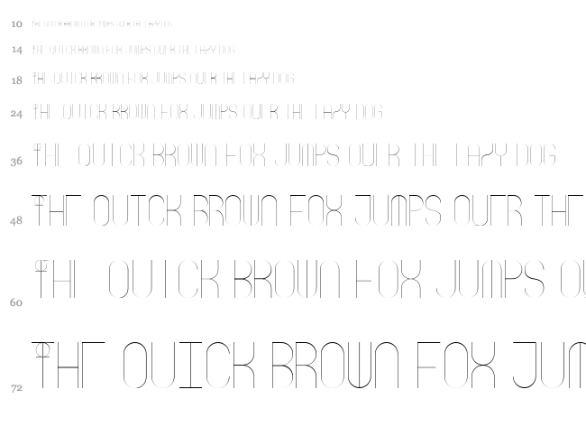 Freak Show font waterfall
